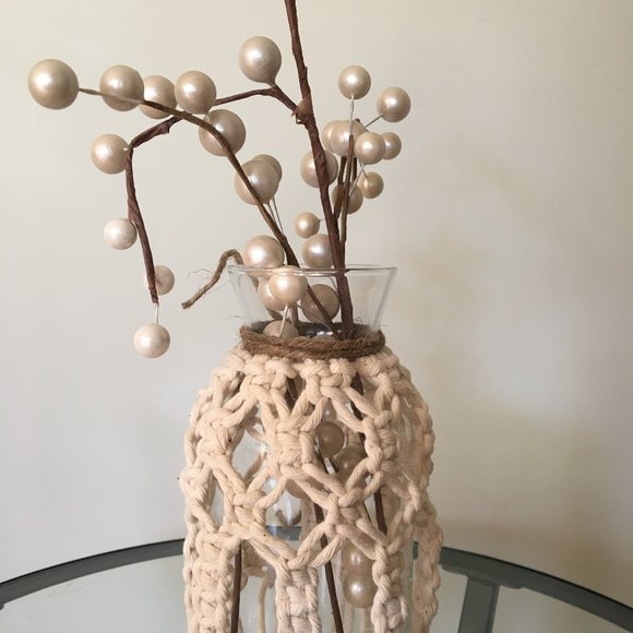 Macrame, Boho Vase, accent, decor - Picture 3 of 5